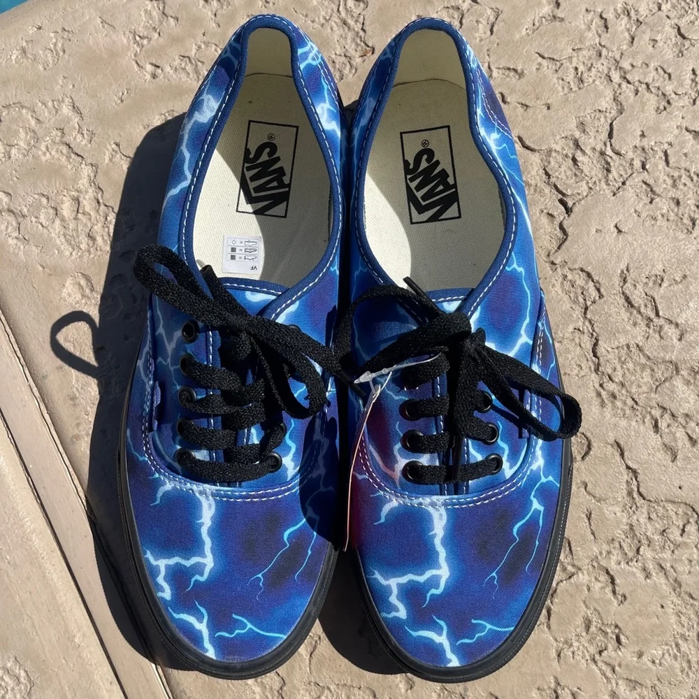 Vans Authentic Lightning Blue & Black Skate Shoes unisex new no box - Picture 6 of 9